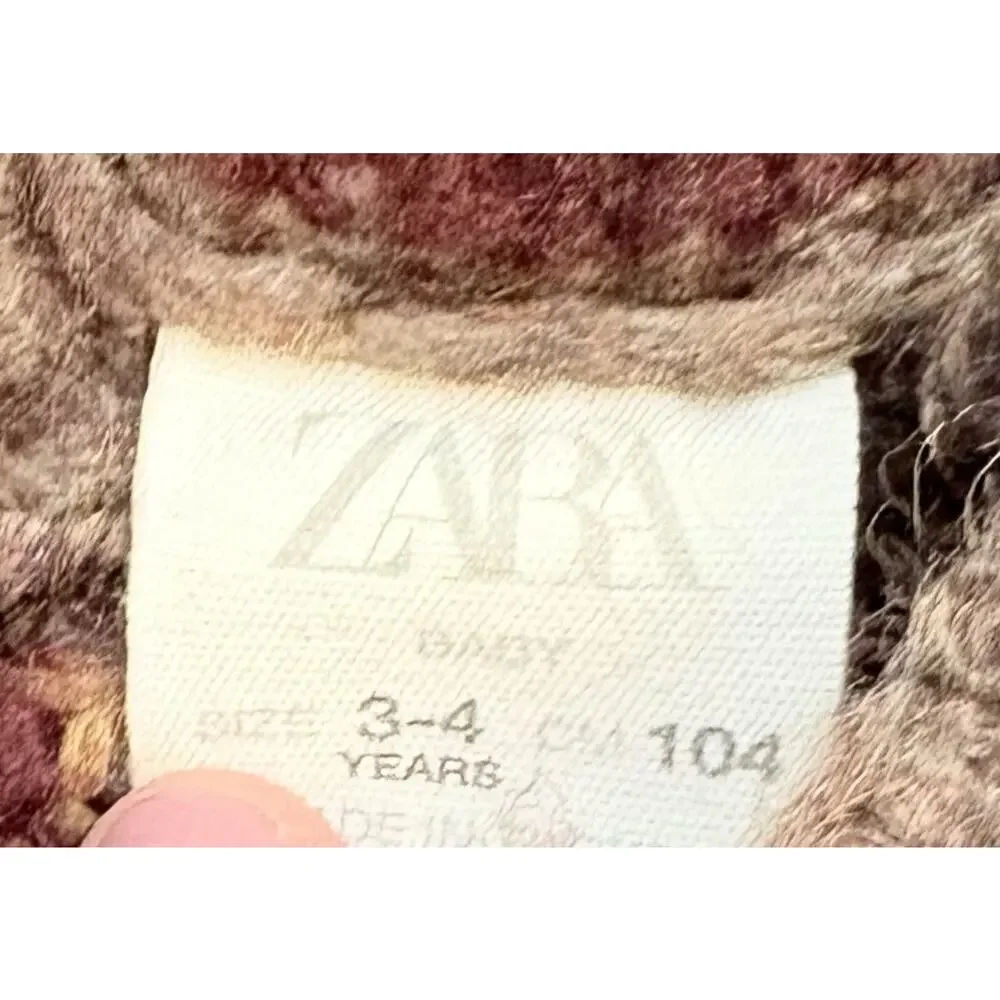 Zara Baby Brown Chunky Knit Striped Sweater Size 3-4 Years